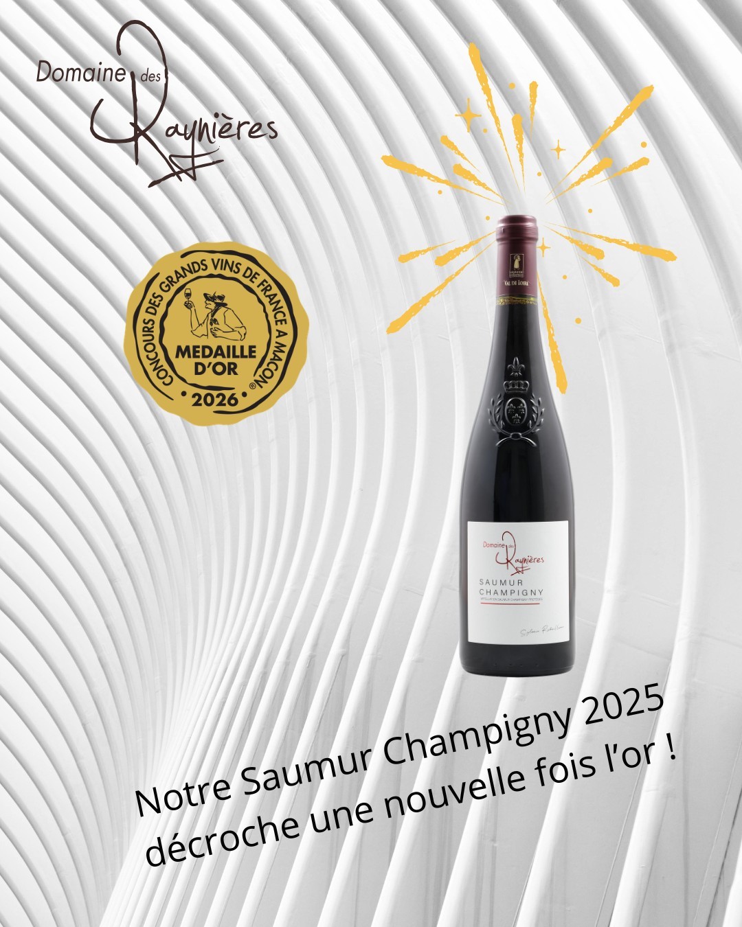 Nouvelle médaille au Concours des Grands Vins de France à Mâcon !